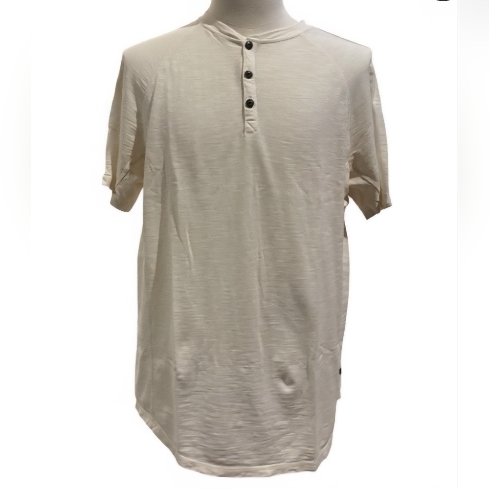 Good Man Brand White Short Sleeve Henley Shirt – XL